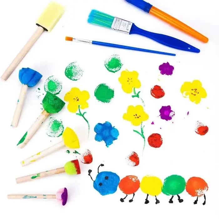 Ensemble de pinceaux éponge pour peinture