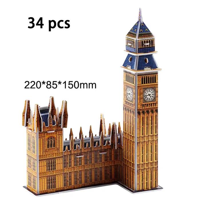 Puzzle 3D architecture Notre-Dame de Paris construction jeu éducatif enfant occasion spéciale cadeau historique français architecture trois dimensions construction simple papier haute qualité