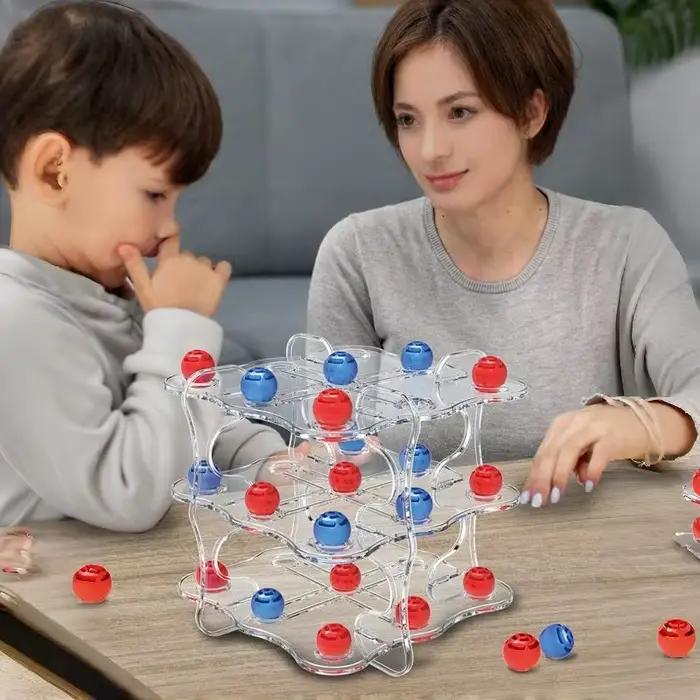 Jeux de table de stratégie-échiquier et jeu 3D Tic-Tac-Toe