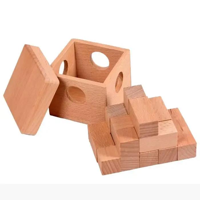 Soma Cube Puzzle dans une boîte en bois casse-tête difficile pour adultes adolescents enfants IQ défi jeux de logique mentale jouets intellectuels