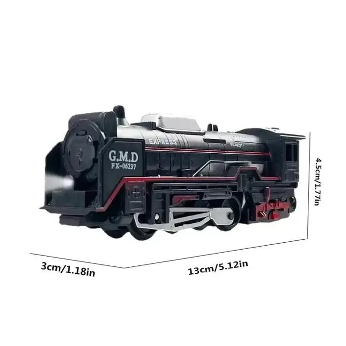 Ensemble de jouets de Train à vapeur de fret électrique rétro-assemblage de bricolage piste ferrée lumière son Simulation de fumée cadeau pour enfants