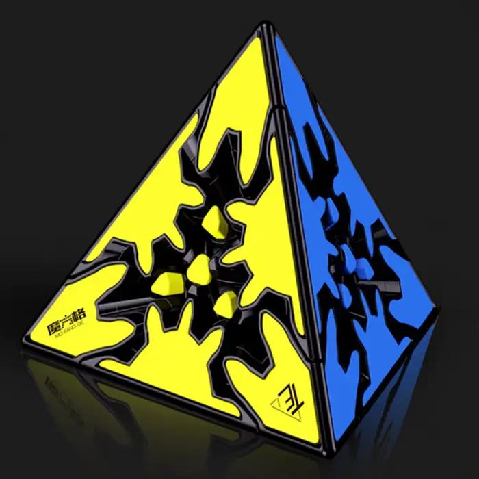 Nouveau Qiyi Gear Cube 3x3x3 Gear Cube 3x3 pyramide cylindre sphère vitesse Cubes jouet éducatif pou