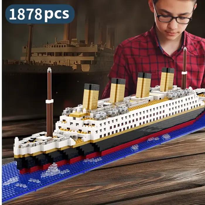 Kit de modèle de brique de soleil de croisière de puzzle de Titanic pour garçon et fille