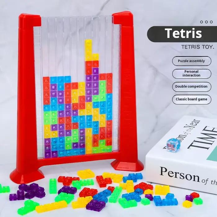 Jeu de Puzzle Tetris Blocs Carrés Mutés Boîte Aléatoire Jeu Société Jouets Éducatifs Petite Enfance Occasions Spéciales