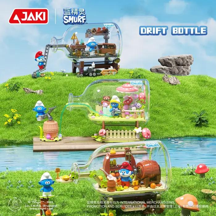Blocs de construction Les Smurfs Bouteille à la flotte Jardin de culture de champignons Aventure de la ruée vers l'or Maison de boissons aux fruits Jouets éducatifs DIY cadeaux pour adultes et enfants fantaisie et imagination