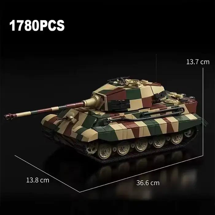 Ensemble de blocs de construction créatifs Tiger King Tank