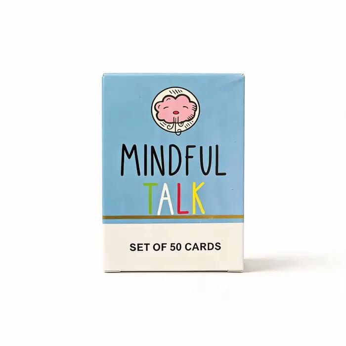 Jeu de cartes MINDFUL TALK - Démarqueurs de conversation pour la pleine conscience, pour la famille