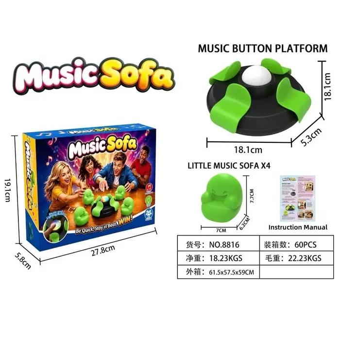 Jeu de société musical en plastique sur canapé, jeu de défi de vitesse, jeu de temps de réaction, jeu de coordination œil-main, jeu de saisie sur canapé, jeu d'intérieur