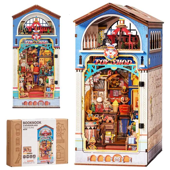 ROBOTIME ROLIFE Boutique de Jouets Vintage, Diorama Miniature Nostalgique, Puzzle 3D en Bois, Décoration de Bibliothèque, Cadeau Idéal pour les Adolescents de 14 ans et plus