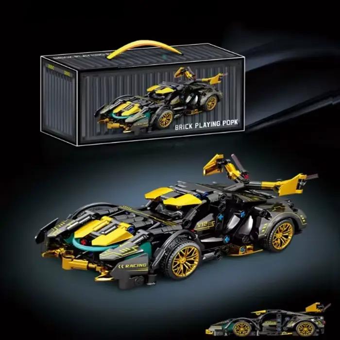 Voiture de course V12 en blocs de construction