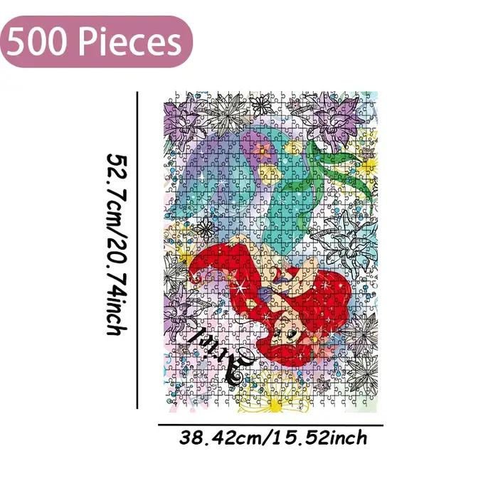 Puzzle en bois Rapunzel Ariel Elsa personnalisable 108/200/300/500/1000 pièces décoration maison cadeau occaions spéciales