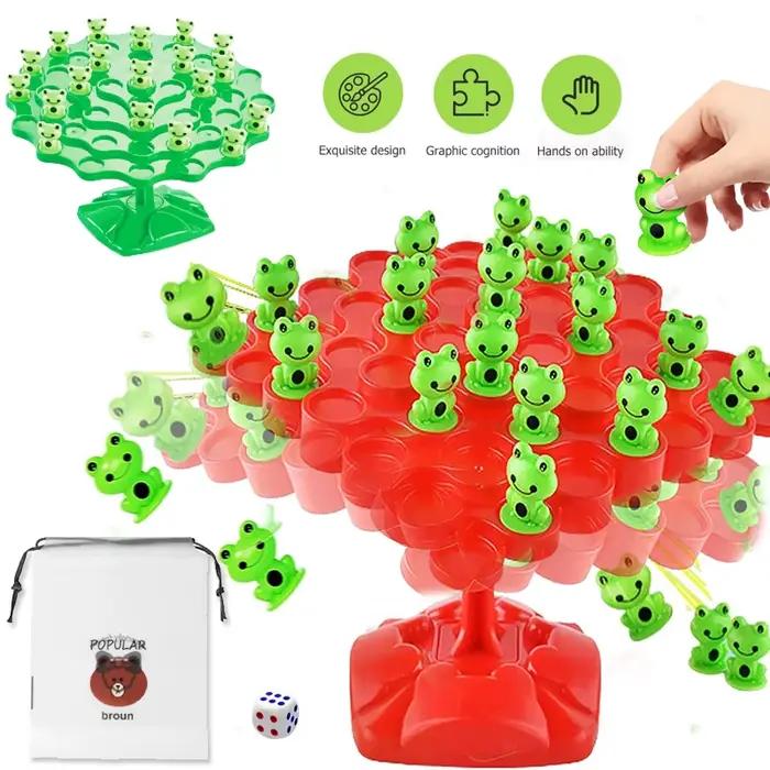 Jeu d'équilibre de grenouille jouet interactif parent-enfant puzzle familial anniversaire noel cadeaux pour enfants occaions spéciales grenouilles en vrac arbre