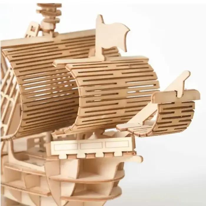 Jouets de bateau à voile 3D, Puzzle en bois, modèle d'assemblage, Kits d'artisanat en bois, décorati
