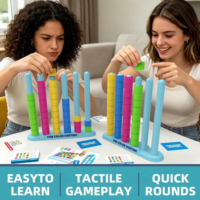 Jeu de société interactif de superposition de couleurs pour la famille