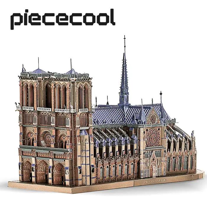 Piececool 3D Puzzle en métal Notre Dame de Paris Kits de construction de maquettes bricolage