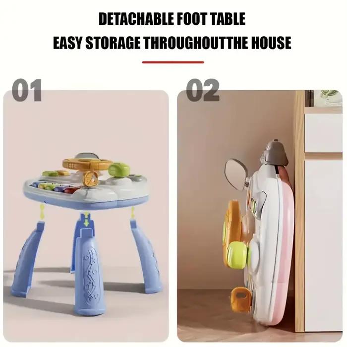 Table d'activités musicale pour bébé clavier piano volant lumières sons centre d'activités nourrissons tout-petits développement éducatif jouet interactif occasions spéciales