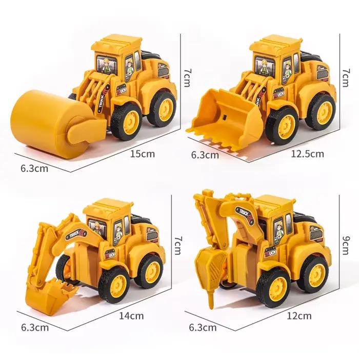 Modèle de véhicule d'ingénierie presse voiture coulissante pelle Bulldozer enfants