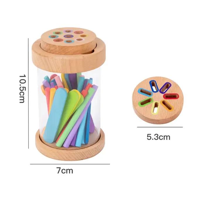 Jouet de tri des couleurs Montessori pour les tout-petits | Jouet de motricité fine en bois pour e