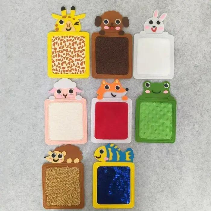 Tapis mentaires Oriel en feutre vert clair pour enfants, dessins animés animaux, apprentissage naturel et développement moteur, jouet éducatif préscolaire occassions spéciales