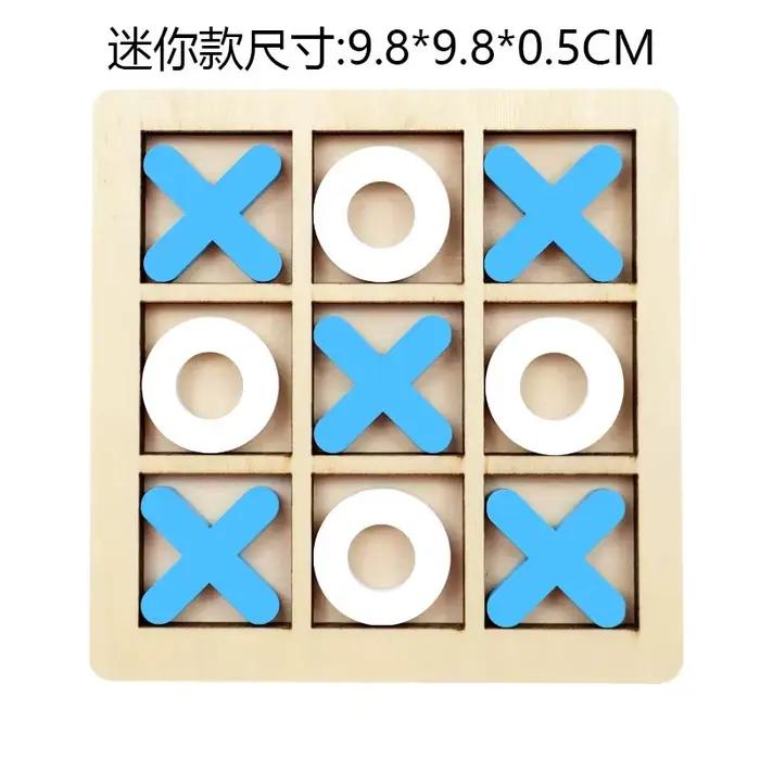 Jeu de société Tic Tac Toe en bois massif