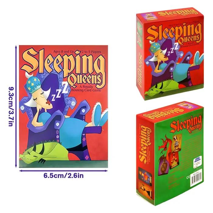 Jeu de cartes The Sleeping Queens version anglaise jeu de stratégie familial pour adultes et adolescents soirées en famille fêtes voyages cadeaux d'anniversaire et de Noël