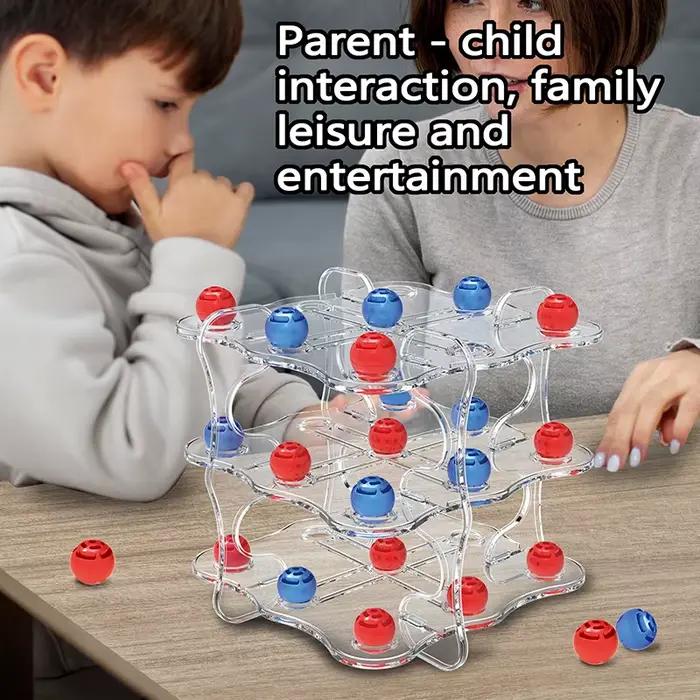 Jeu de société Tic Tac Toe 3D 3D transfrontalier pour enfants apprentissage réflexion bataille 2 joueurs jeu éducatif familial occasions spéciales