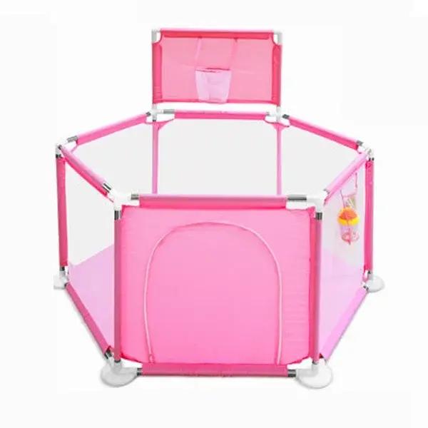 Parc hexagonal pour bébé avec panier de basket aire de jeux pour bébé activités de sécurité clôture parcs pour enfants occasions spéciales jouets sécurisés pour enfant