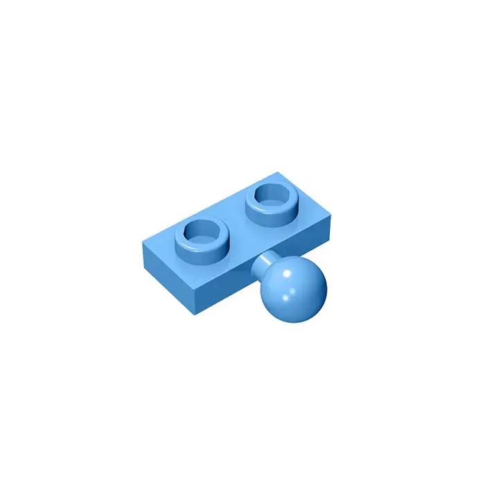 Plaque Gobricks GDS-849, modifiée 1x2 avec boule de remorquage sur le côté compatible avec lego 1441