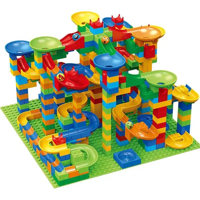 84-504 pièces blocs de course de course en marbre labyrinthe balle piste jouet Compatible blocs de c