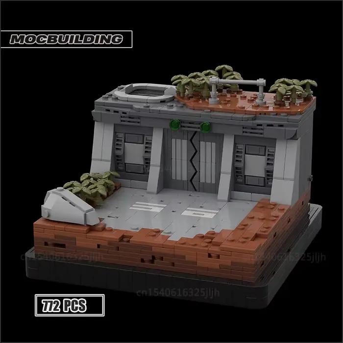 Scène de film Geonosis Base Moc blocs de construction Diorama affichage modèle technologie briques b