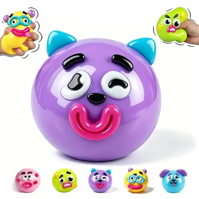 Nouveauté 2026 Smushers Squishy, Jouet Squishy Curiosities Dog Face Swap, Jouet à presser mignon, doux, malléable, à remontée lente, sensoriel et relaxant
