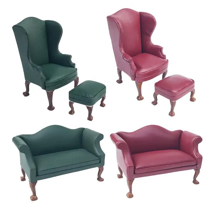 Accessoire de chaise de canapé de fauteuil de maison de poupée réaliste moderne à l'échelle 1/12