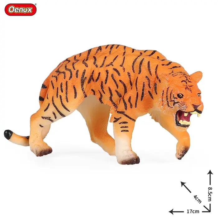 Oenux Zoo World Animal sauvage Lion cerf tigre éléphant modèle figurines d'action ferme chèvre cheval vache PVC éducatif mignon jouet pour les enfants