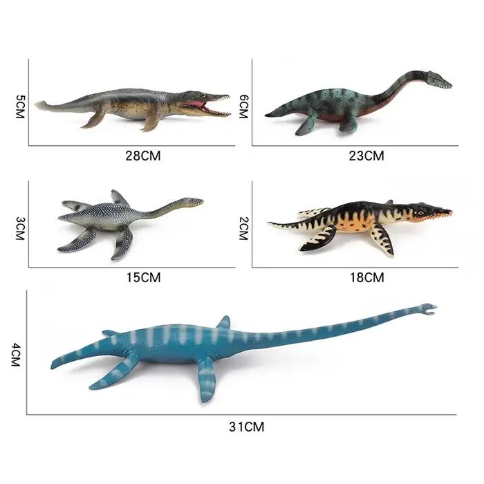 Bêtes anciennes jurassiques réalistes, modèle biologique préhistorique, dinosaures Plesiosaure solid