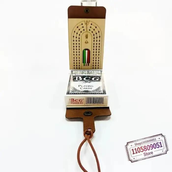 Jeu de cribbage comprenant des cartes à jouer, 6 pions, jeu de table amusant pour 2 à 4 joueurs, jeu de cartes portable pour adultes et enfants.