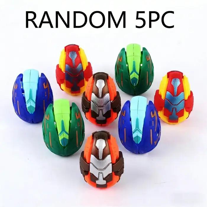 Ensemble de jouets œufs de combat transformables