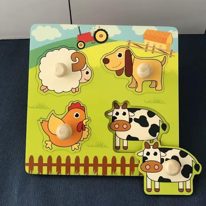 Jouets en bois Montessori pour bébés de 1, 2 ou 3 ans, cadeau pour garçon et fille, jeux de développ