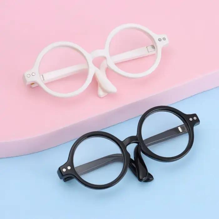 Lunettes à beurre miniatures à monture ronde en plastique transparents pour poupées 20cm EXO Dolls jouets en coton jouets en tissu petits jouets salon 16 pouces occasions spéciales noël halloween