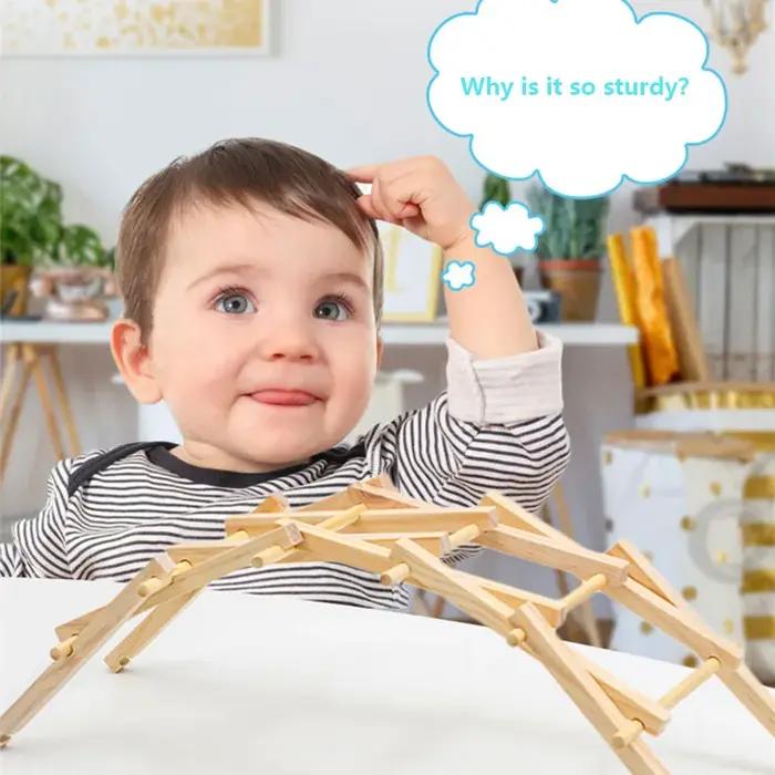 Pont en arc en bois pour enfants