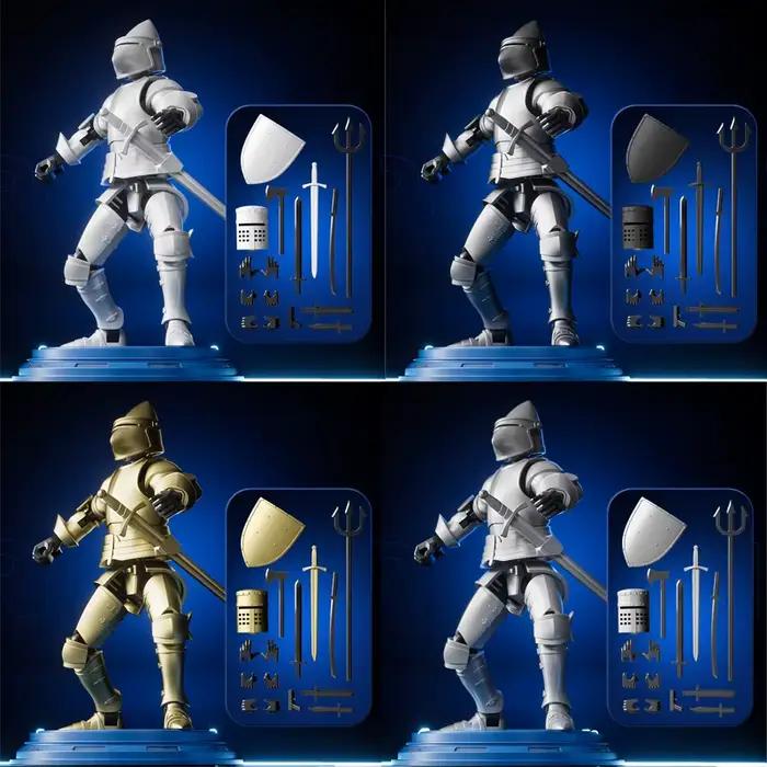 Jouet éducatif de figurine d'action de chevalier vs squelette pour enfants