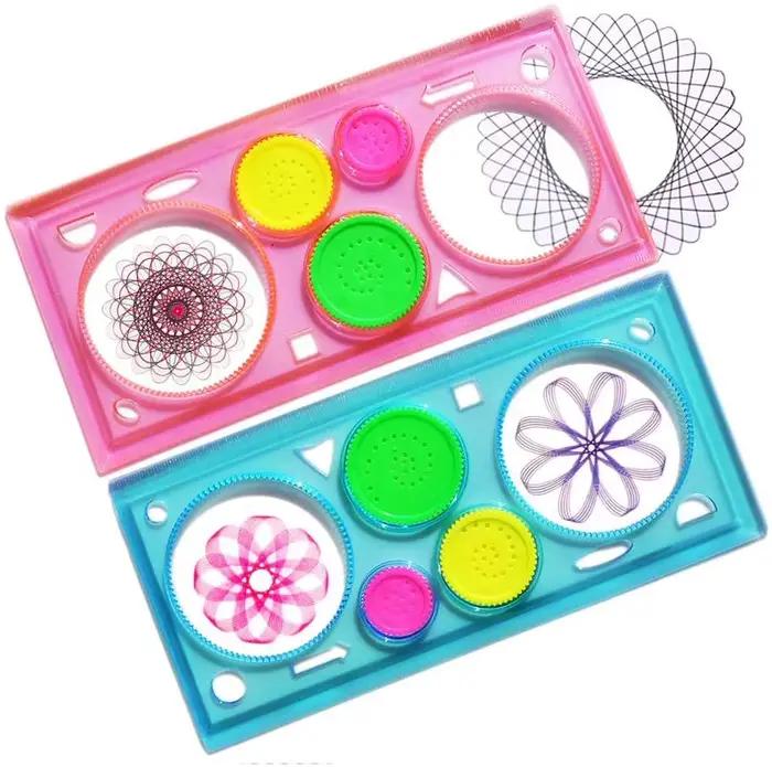 Règle Spirographe en plastique JOKEJOLLY pour enfants planche à dessin éducative multicolore occasions spéciales