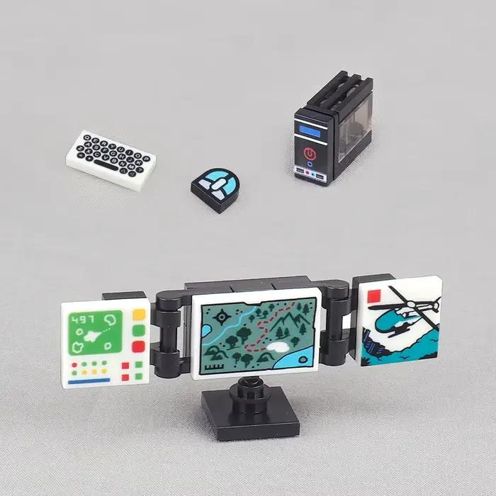 Kit de construction de bureau MOC avec lumière
