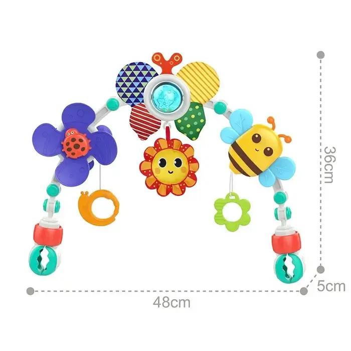 Arc Magique de Macroupta Jouet d'Activité Sensoriel pour Bébé Plastique ABS Dessin Animé pour Poussette et Siège de Voiture Occasions Spéciales Nouveau Né à 24 Mois