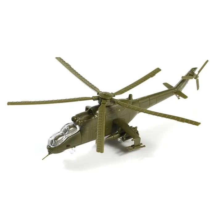 Mini Puzzle, jouets de construction, ornements de bureau, hélicoptère soviétique MI-24V, arme, assem