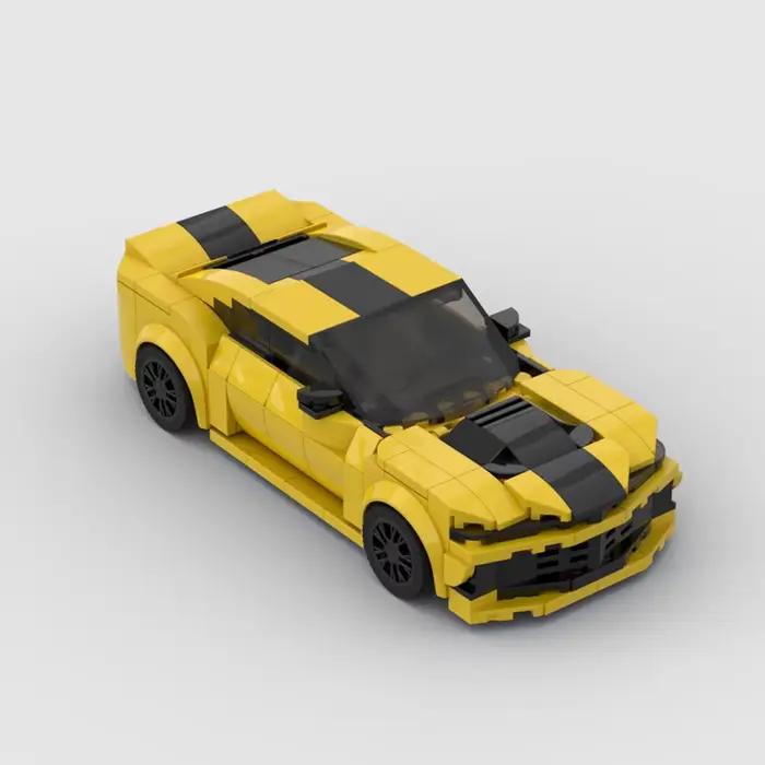 MOC Camaro – voiture de sport de course, blocs de construction en brique, jouets de Garage créatifs