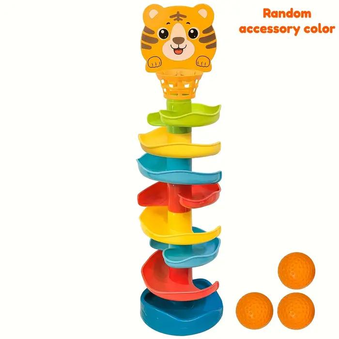 Tour de balle interactive pour enfants 18 mois+ jouet éducatif en plastique abs multicolore gris foncé gris clair occasions spéciales développement moteur et cognitif