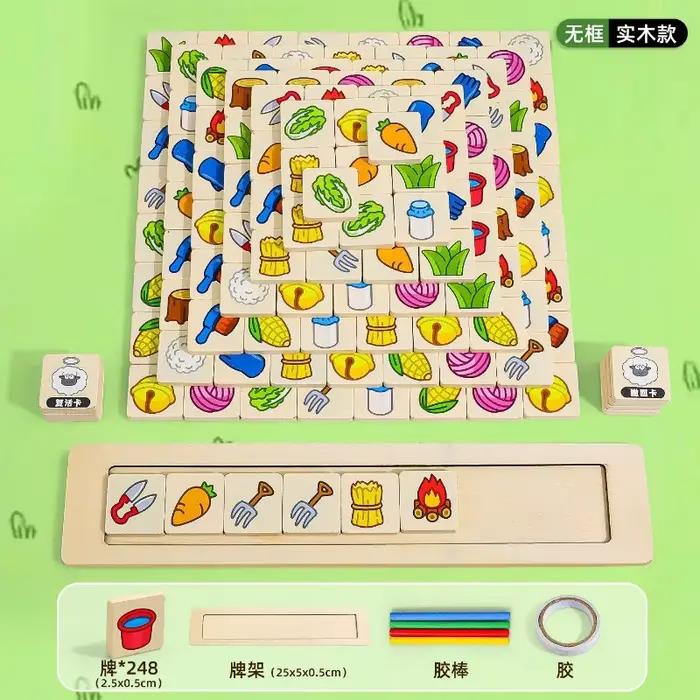 Jeu de société Sheep A Sheep version Mahjong, jouet pour enfants, blocs de construction, puzzles en plastique, jeu de cartes d'élimination des moutons, cadeaux