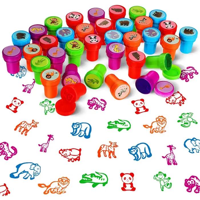 Assortiment de timbres pour enfants, tampons auto-encreurs pour enseignants, cadeaux de fête, boîte