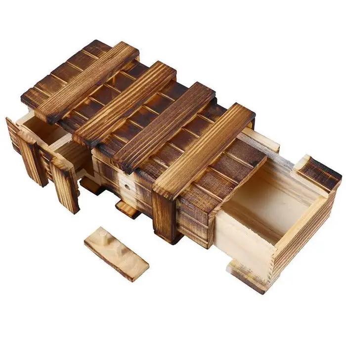 Boîte secrète casse-tête boîtes de puzzle en bois avec compartiments cachés tiroirs magiques cadeau d'anniversaire pour adultes et adolescents