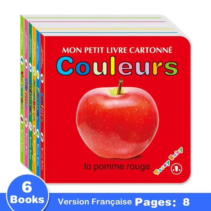 Six cartes cognitives françaises, attirant l'attention des enfants, interaction parent-enfant, cadeaux de rentrée scolaire